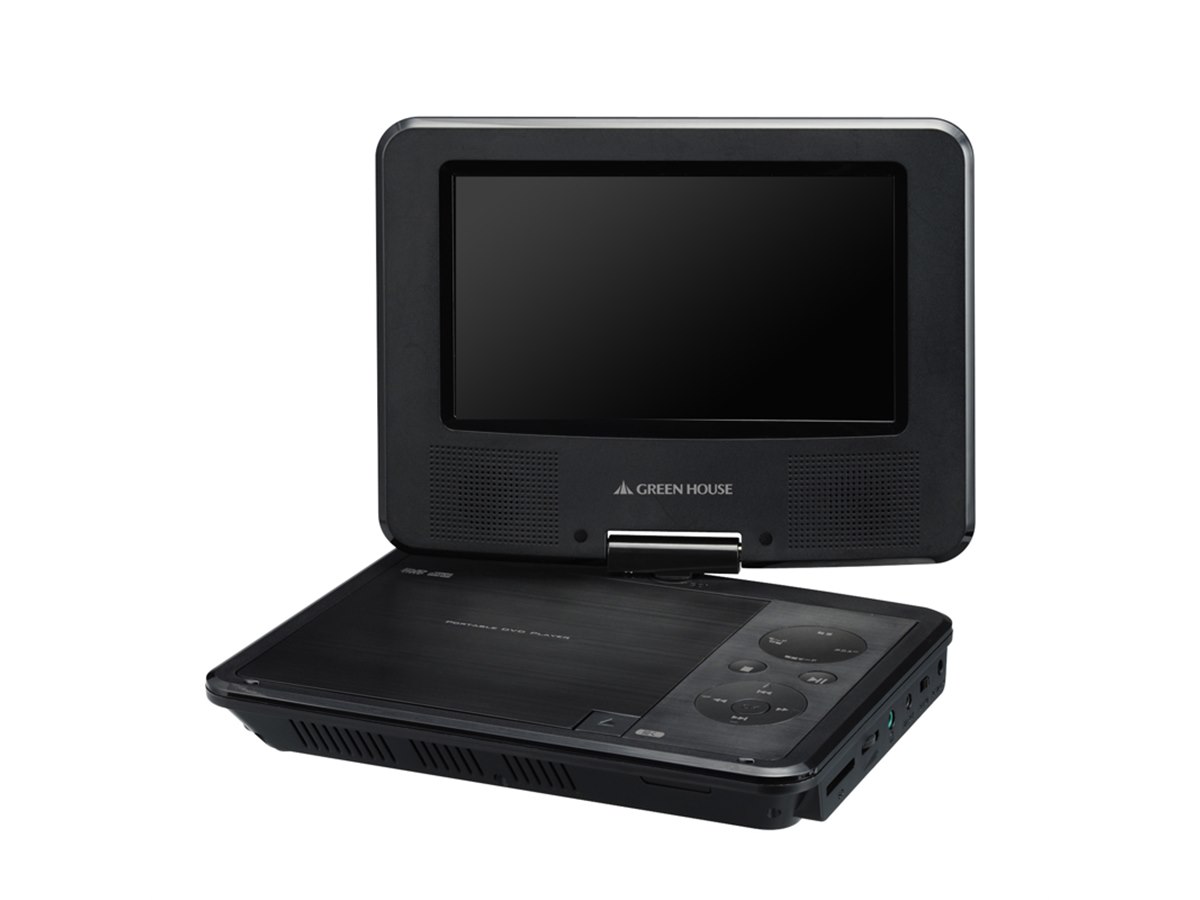 グリーンハウス、回転式7型液晶搭載のポータブルDVD - 価格.com