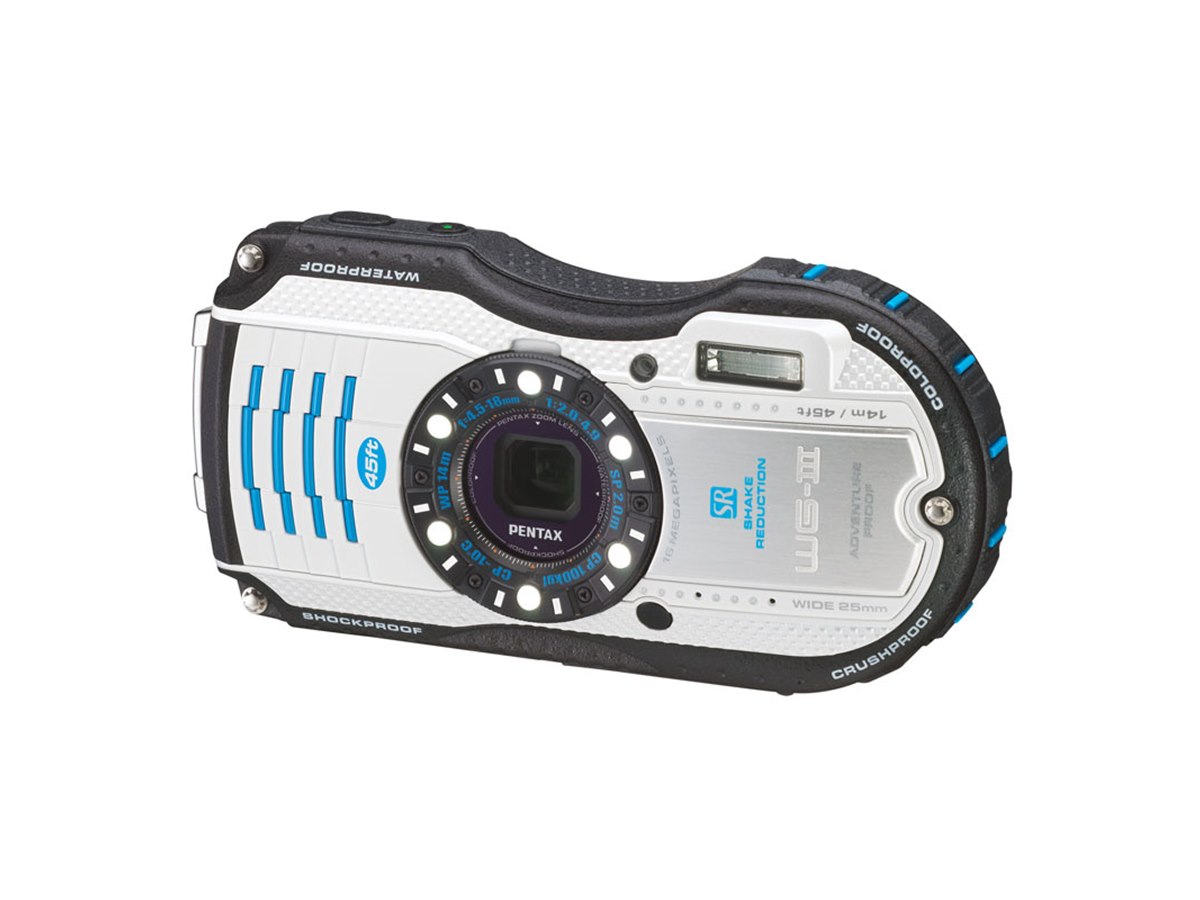ペンタックス、タフネスコンデジ「PENTAX WG-3」に「ホワイト・ブルー