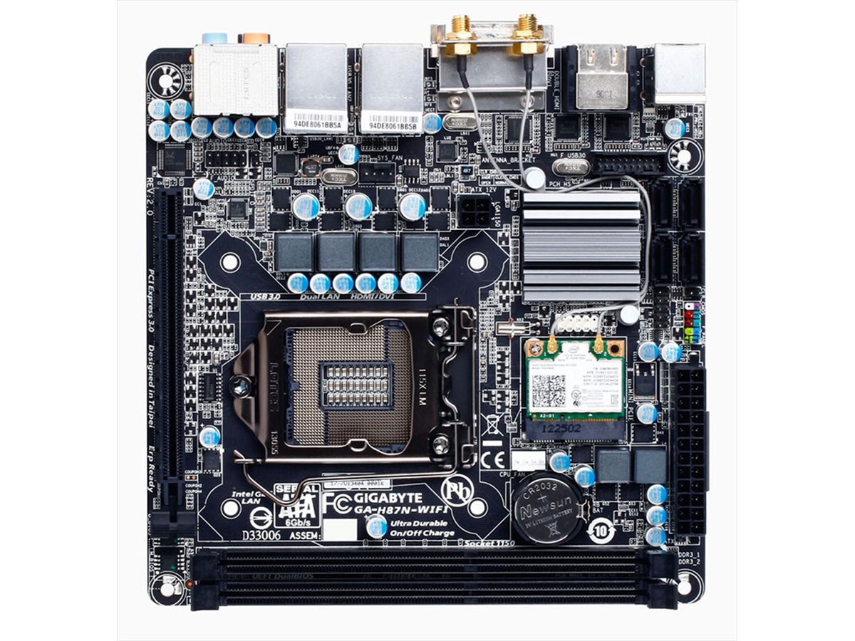 GIGABYTE、11acに対応したMini ITXマザー「GA-H87N-WIFI REV2」 - 価格.com