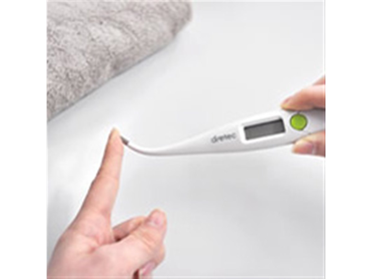 ドリテック、測温部が曲がって脇にフィットする電子体温計 - 価格.com