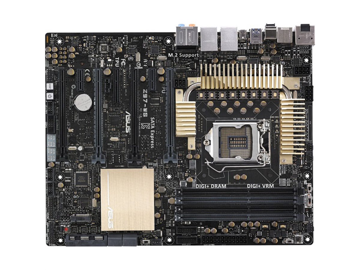 ASUS Z97-WS マザーボード　現状品 ASUS、4-way SLI環境も構築できるZ97マザーボード「Z97-WS