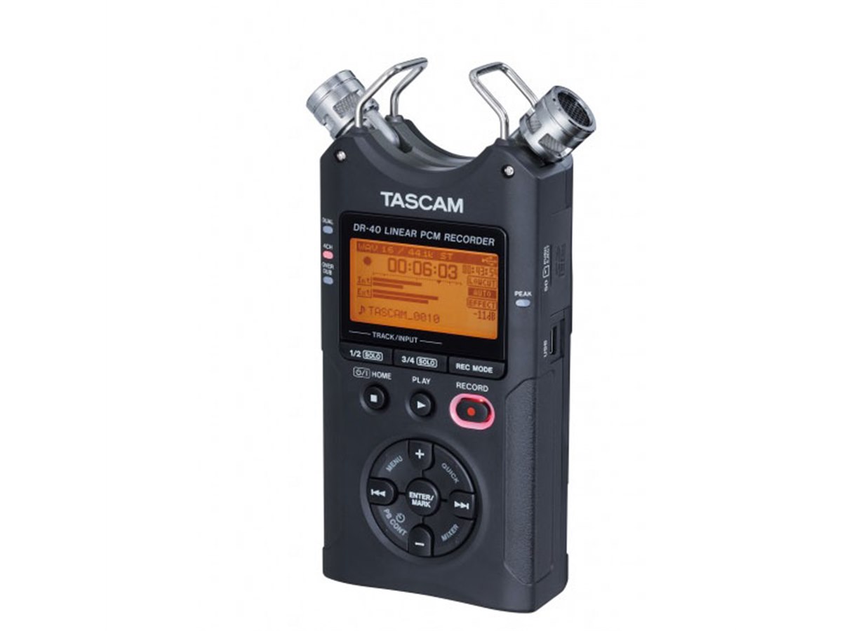 TASCAM DR-40 リニアレコーダー TASCAM、リニアPCMレコーダー「DR-40」に新機能追加モデル
