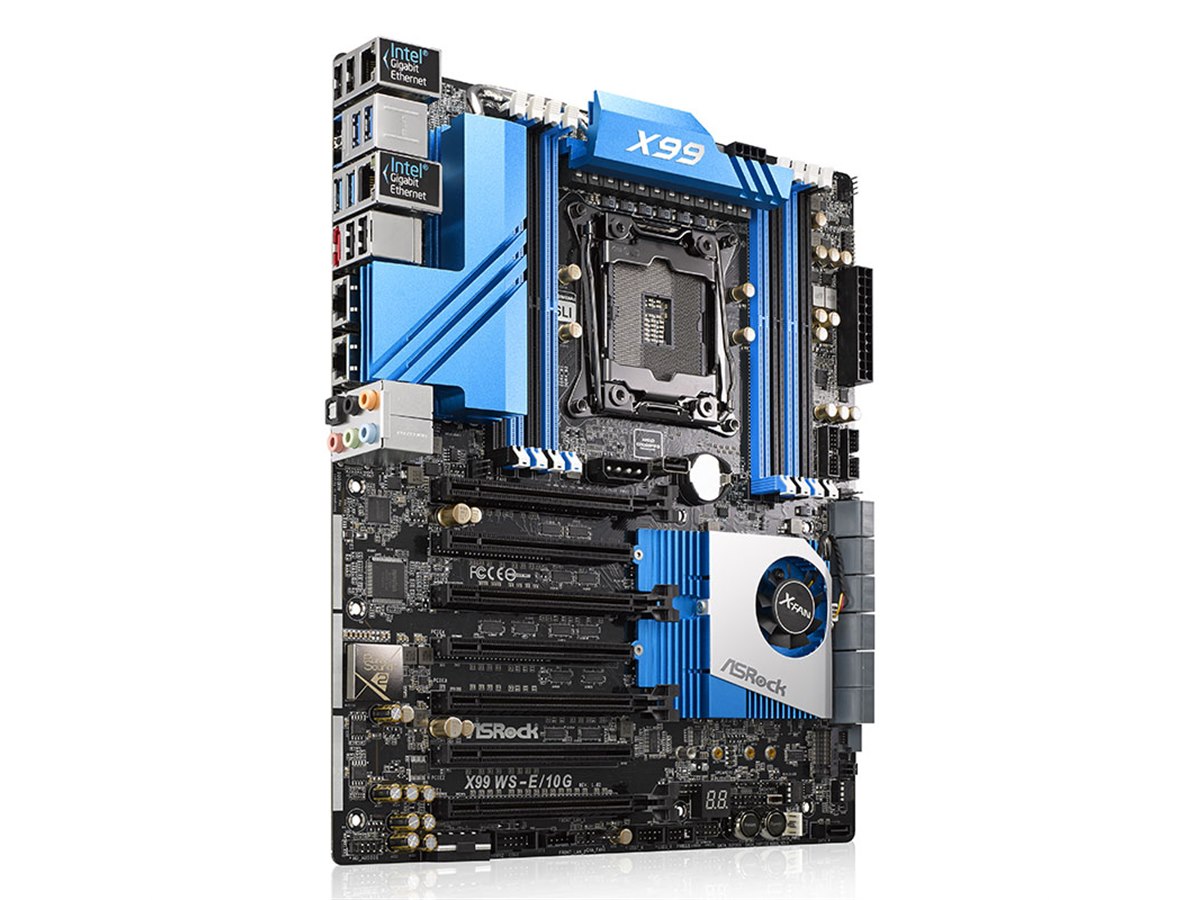 ASRock、デュアル10ギガビットLANを搭載したWSマザー「X99 WS-E/10G