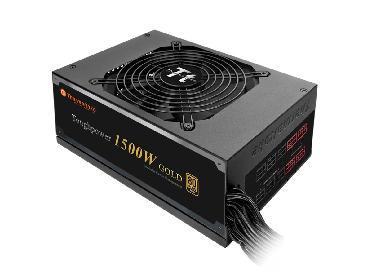 Thermaltake、大容量1500Wで80PLUS GOLD認定のハイエンド電源ユニット