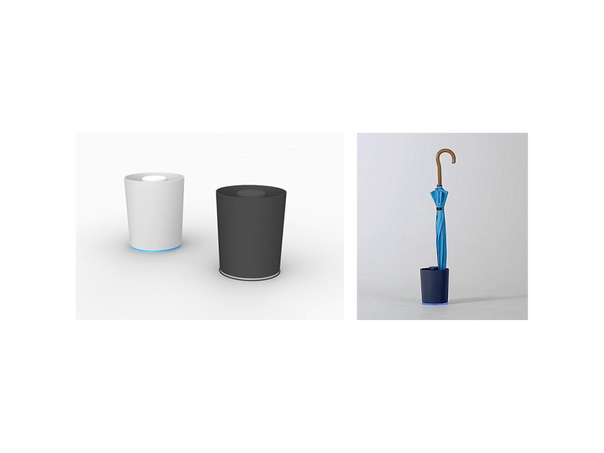 au、スマホと連携するIoT雑貨「傘立て」「ゴミ箱」を10月下旬発売