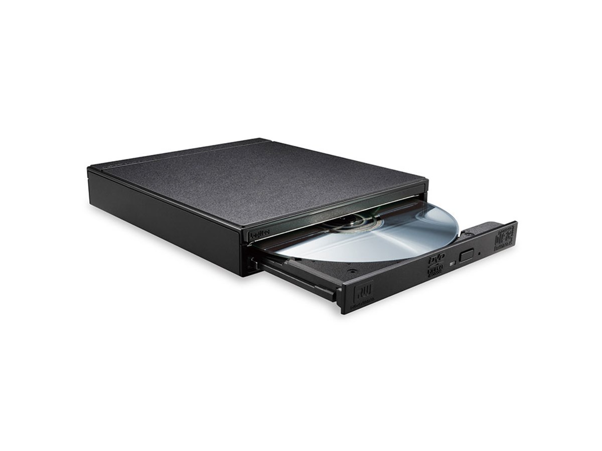 Logitec ワイヤレスDVD再生ドライブ LDR-PS8WU2VBK ロジテック、iPhoneなどでDVDが再生できるワイヤレスDVDドライブ