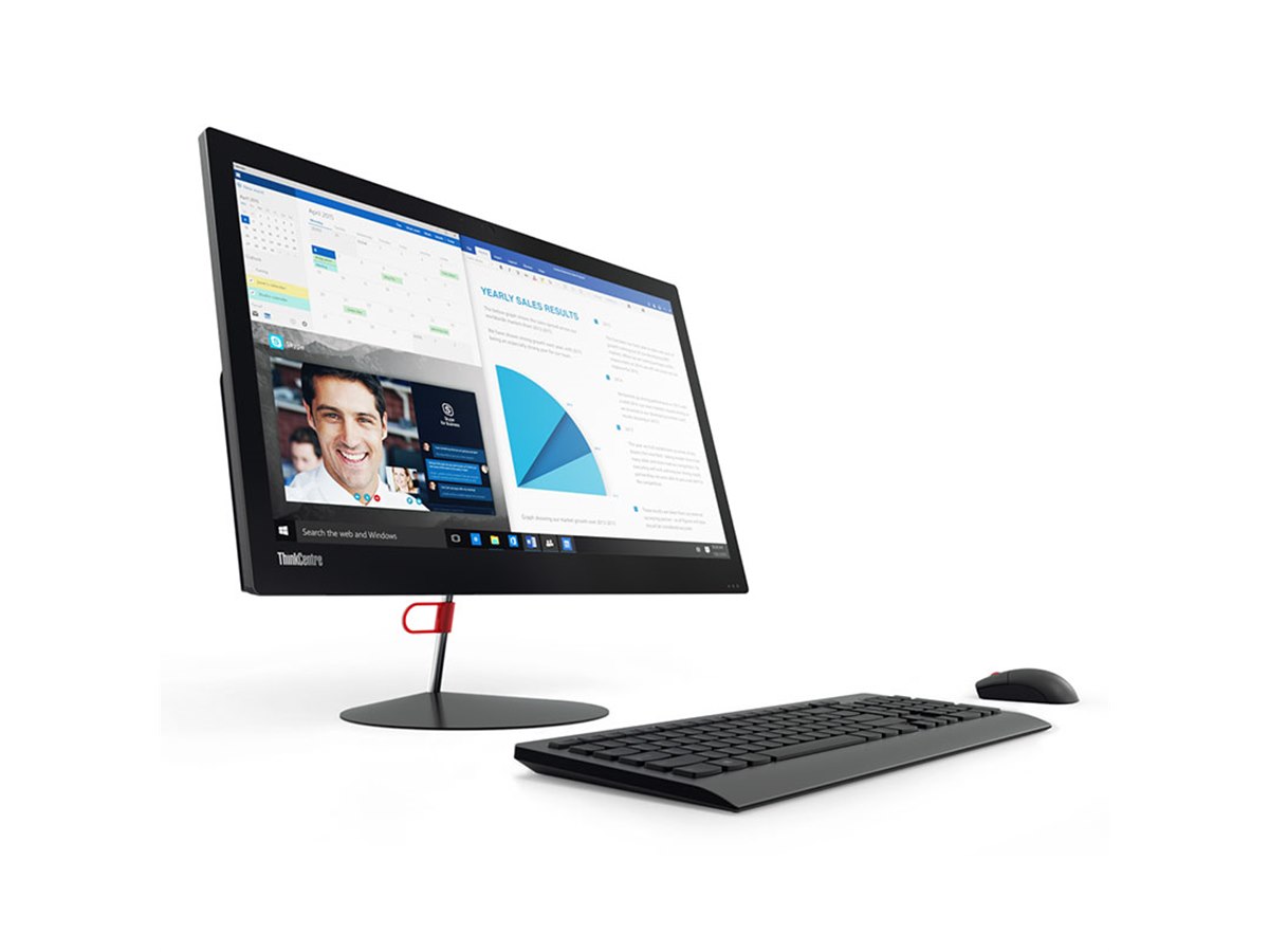 レノボ、アルミの薄型ボディを採用した23.8型液晶一体型PC