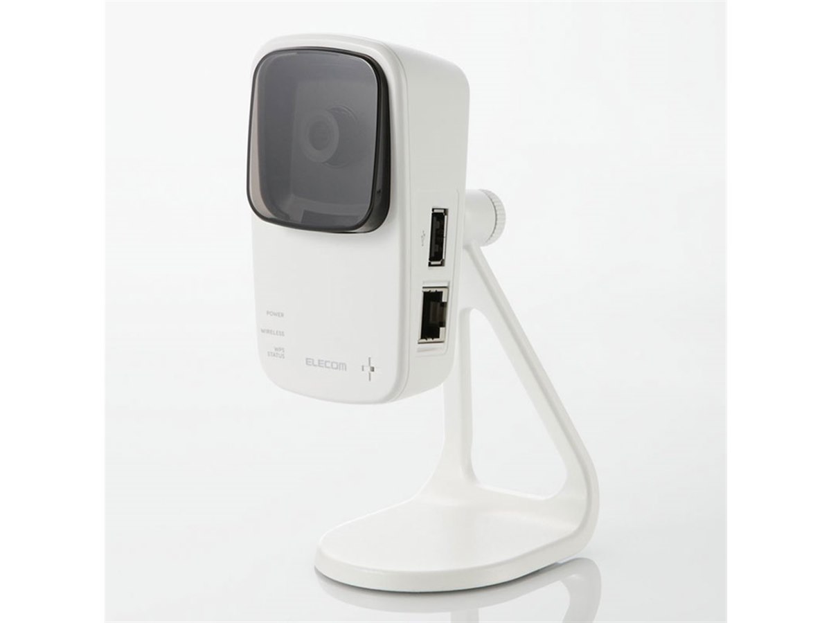ELECOM NCC-EWNP100WH Wi-Fiネットワークカメラ パンチルト式快速Wi-Fiナイトビジョンネットワークカメラ - NCC