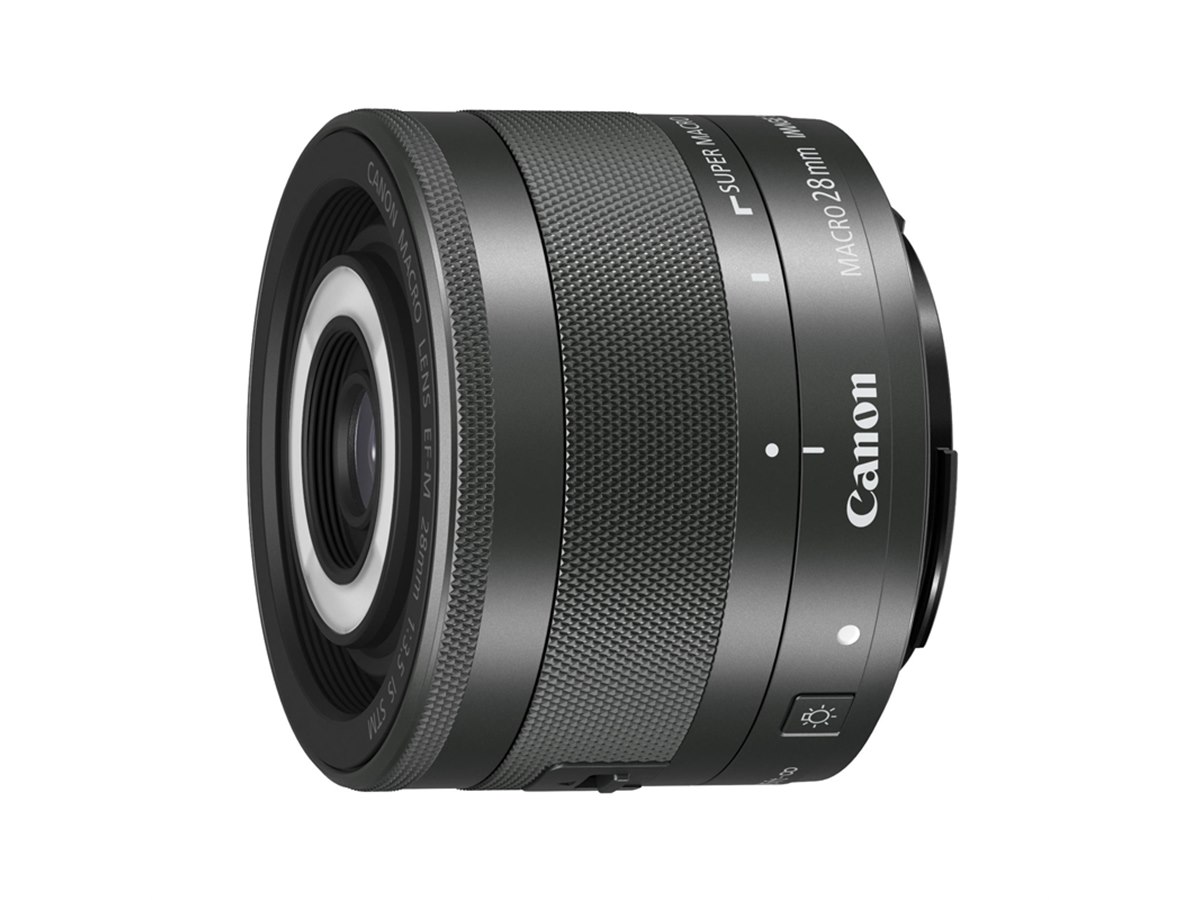 CANON EF-M 28mm F3.5 マクロ IS STM キャノン レンズ キヤノン、LEDライト内蔵のマクロレンズ「EF-M28mm F3.5 マクロ