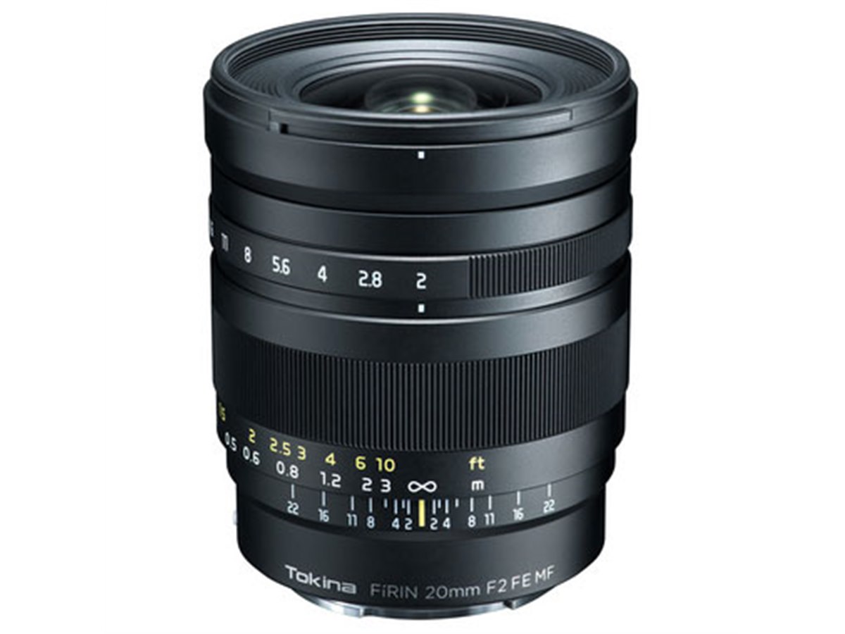 トキナー、ソニーEマウント用大口径広角単焦点レンズ「FiRIN 20mm F2