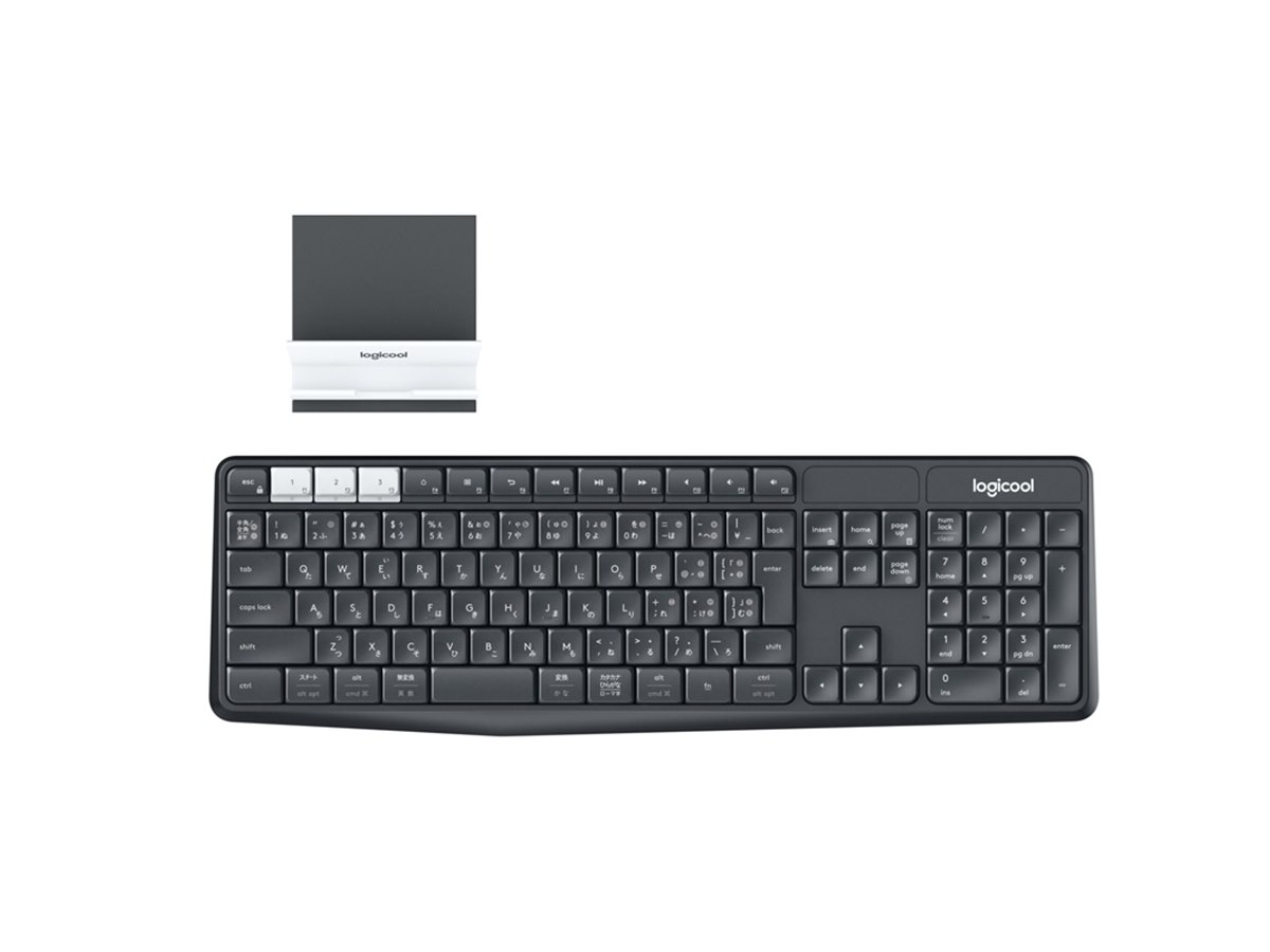 新品 K375s logicool ワイヤレスフルサイズキーボード スタンド付き ロジクール K375s Multi-Device Bluetooth® Keyboard + Stand