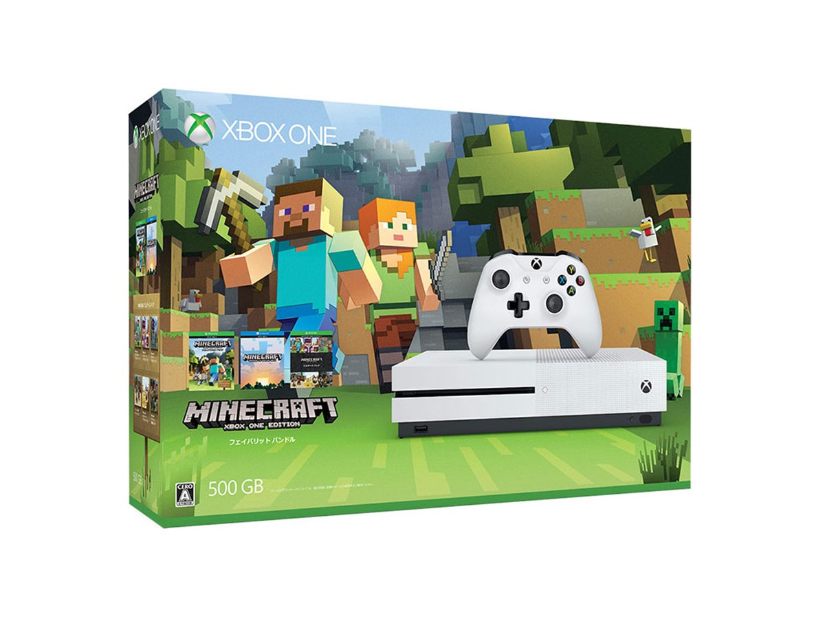 Minecraftを同梱した「Xbox One S 500GB」を1/26発売 - 価格.com