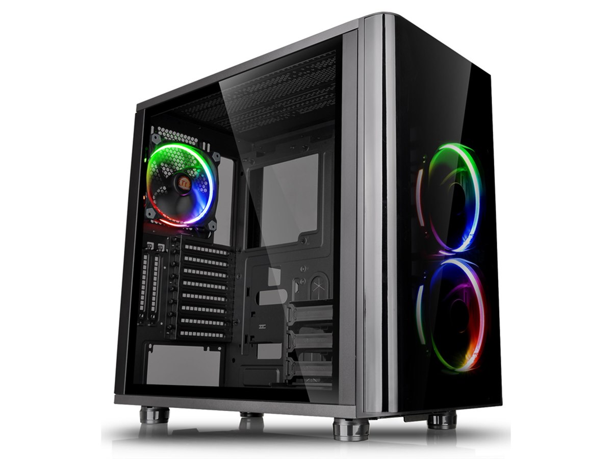 PCケース2面ガラス ATX Thermaltake、2面強化ガラスパネル採用のミドルタワーPCケース2