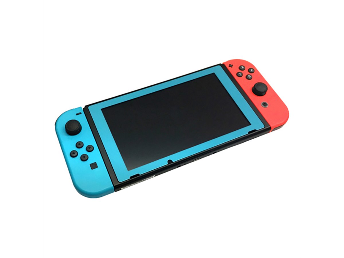 NintendoSwitch 本体 【画面綺麗】 サイバーガジェット、Joy-ConカラーとあわせたNintendo Switch用ガラス