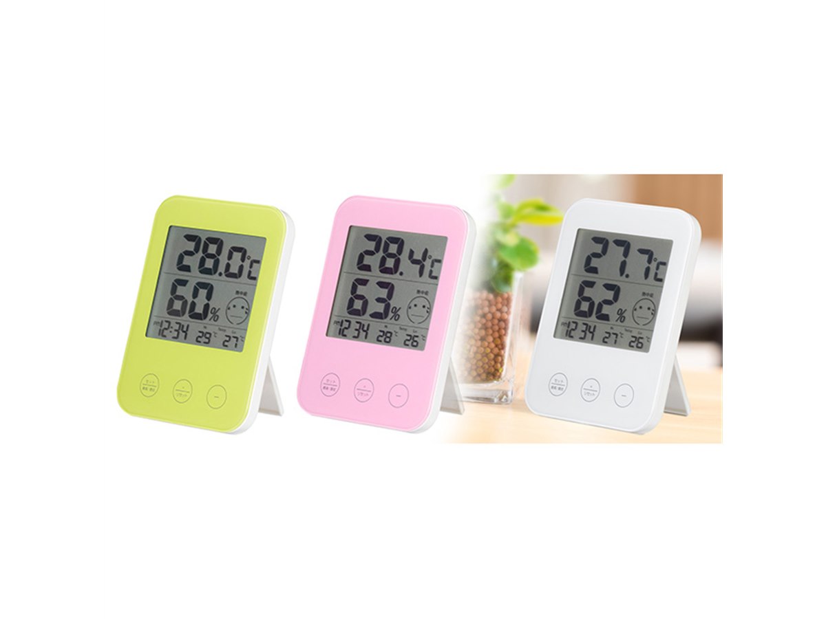 熱中症の危険度を顔マークで表示する温湿度計「DO02」 - 価格.com