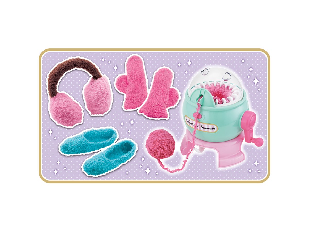 ハンドルを回してイヤーマフや手袋が編める「あみゅあみゅデザイナー