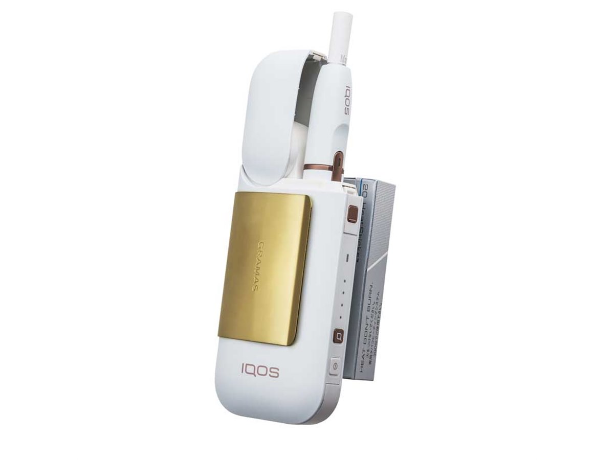 電子タバコ「iQOS」とタバコBOXをまとめる、ステンレス製クリップ