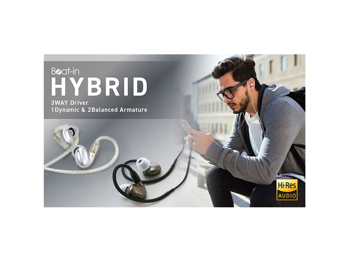 ロア、3WAYハイブリッドを採用したハイレゾイヤホン「Beat-in HYBRID