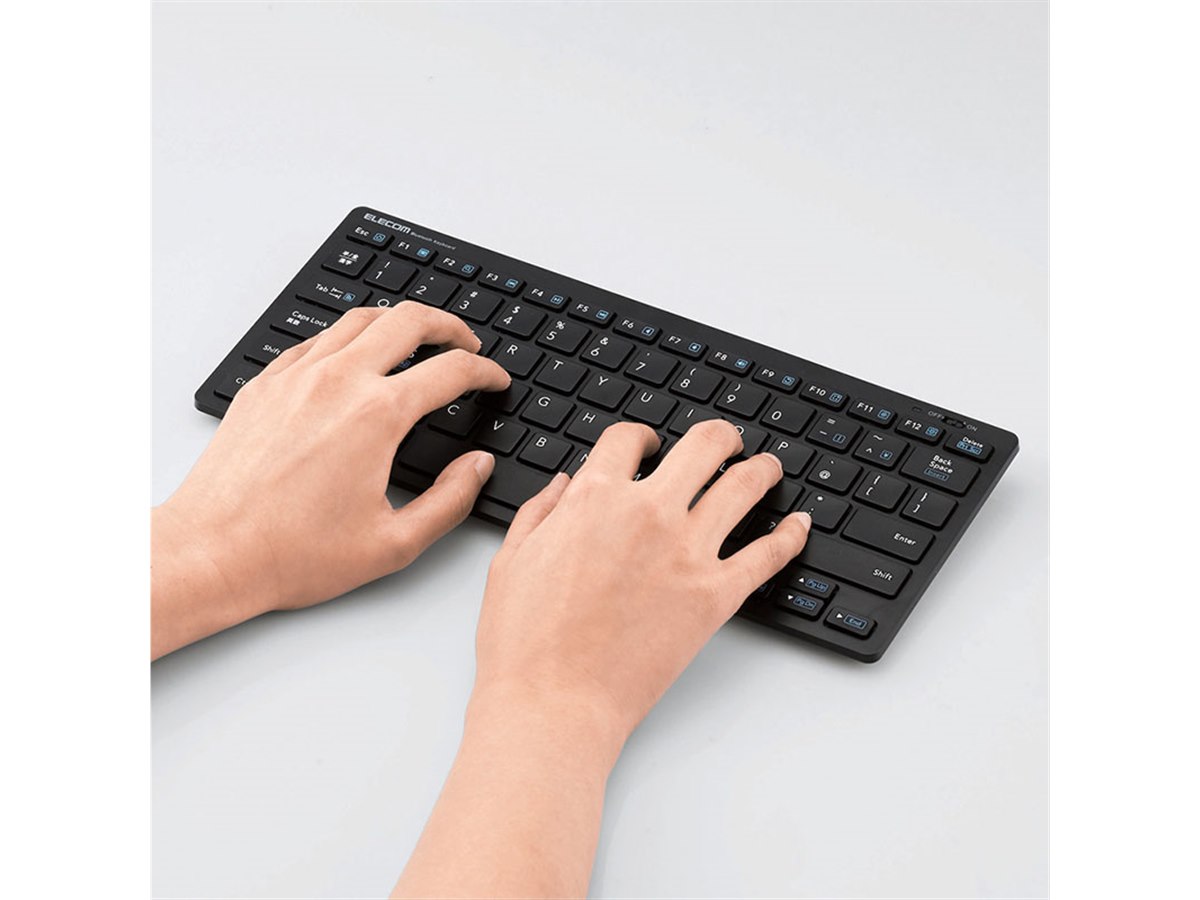 (まとめ）エレコムBluetooth薄型コンパクトキーボード ブラック TK-FBP101BK 1台〔×3セット〕 まとめ）エレコムBluetooth薄型コンパクトキーボード ホワイト TK