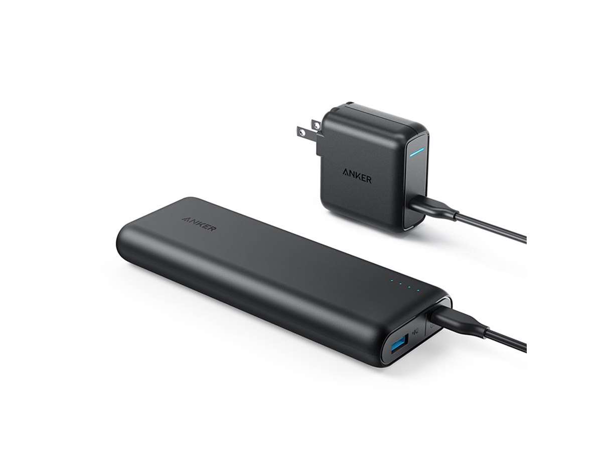 WindCore モバイルバッテリー 20,000mAh Anker、ノートパソコンも充電できるPD対応の20000mAhモバイル