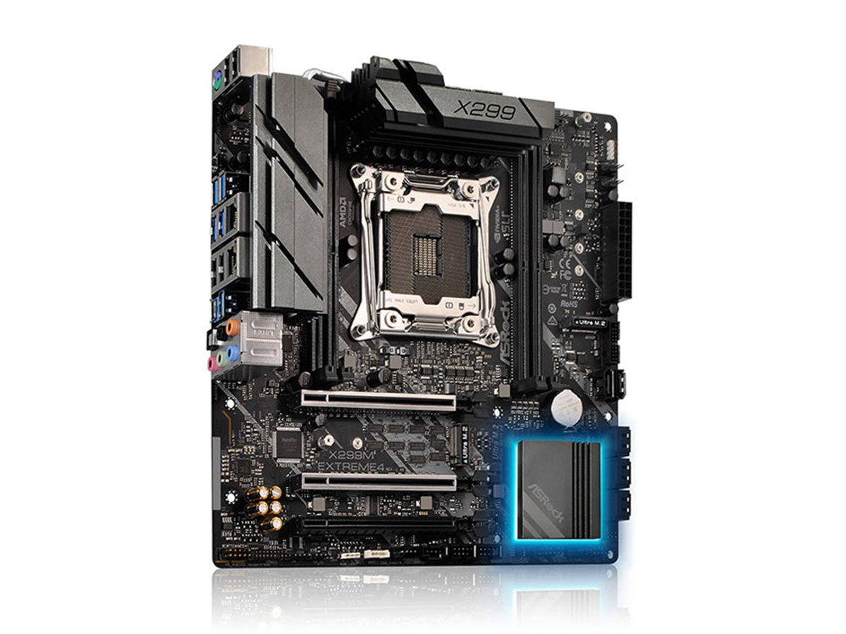 ASRock、Intel X299を搭載したMicroATXマザー「X299M Extreme4