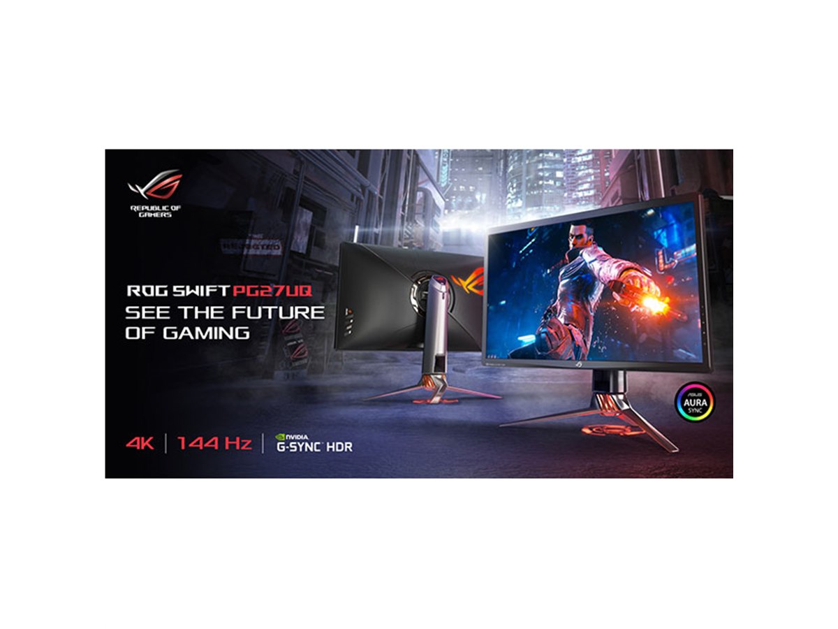 ASUS PG27UQ 4Kゲーミングモニター ASUS、DisplayHDR 1000認証の27型4K液晶「ROG Swift PG27UQ」を8