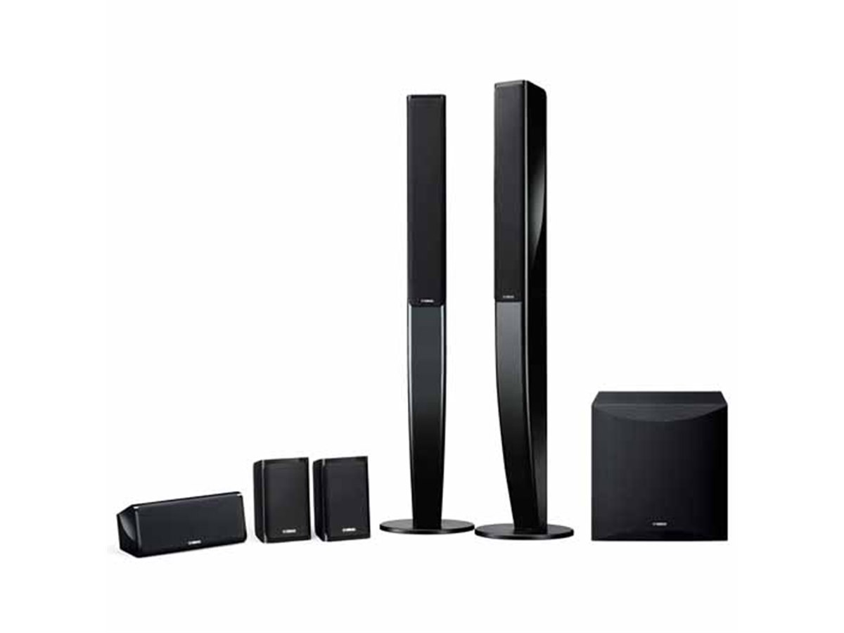 【お値下げ＆送料込】ヤマハNS-P610 5.1chスピーカーシステムスタンド付 ヤマハ、グロスブラック仕上げの5.1chスピーカーパッケージ「NS