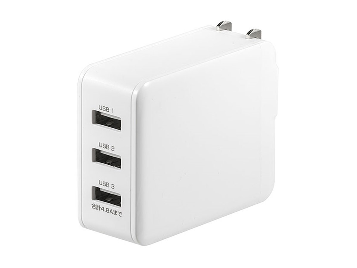 充電ケース ホワイト 使用感あり サンワ、スイングプラグを採用した3ポート充電器「700-AC022W」 - 価格.com