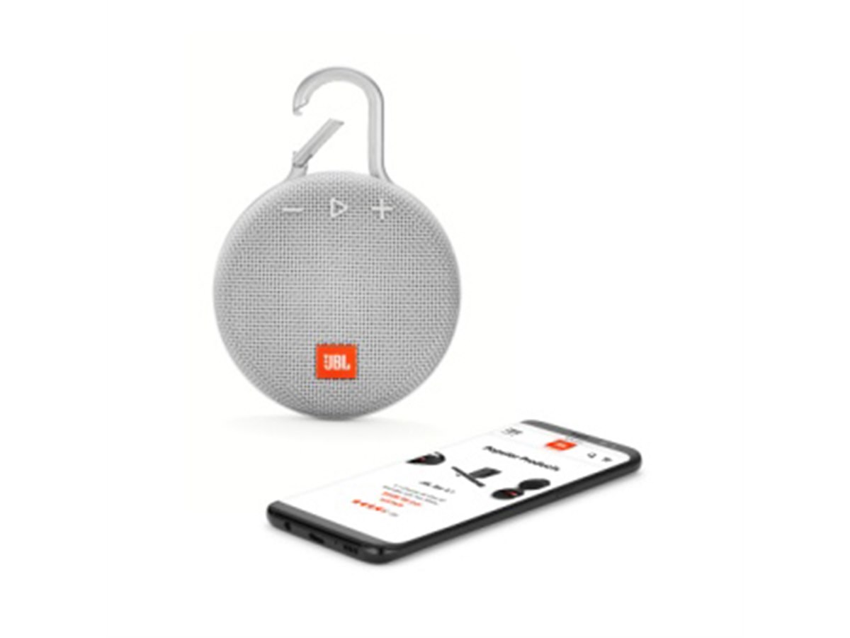 JBL、カラビナ付き防水Bluetoothスピーカー「JBL CLIP 3」に新色