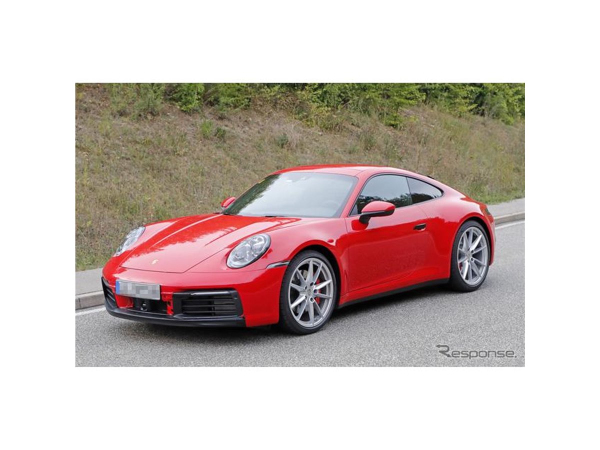 赤いボディの「S」も捕捉…ポルシェ 911 新型、発表直前フルヌード