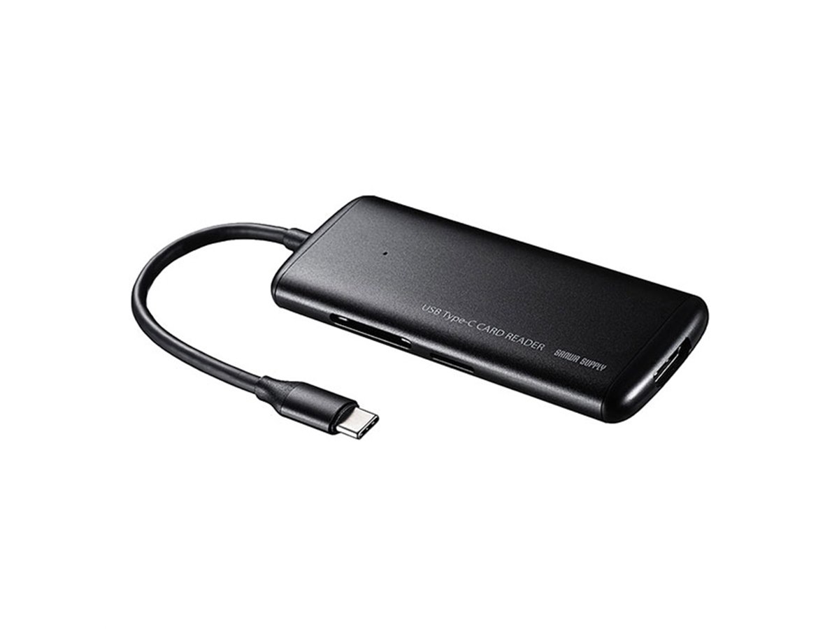 サンワ、USB Type-C接続の多機能カードリーダー「400-ADR318BK
