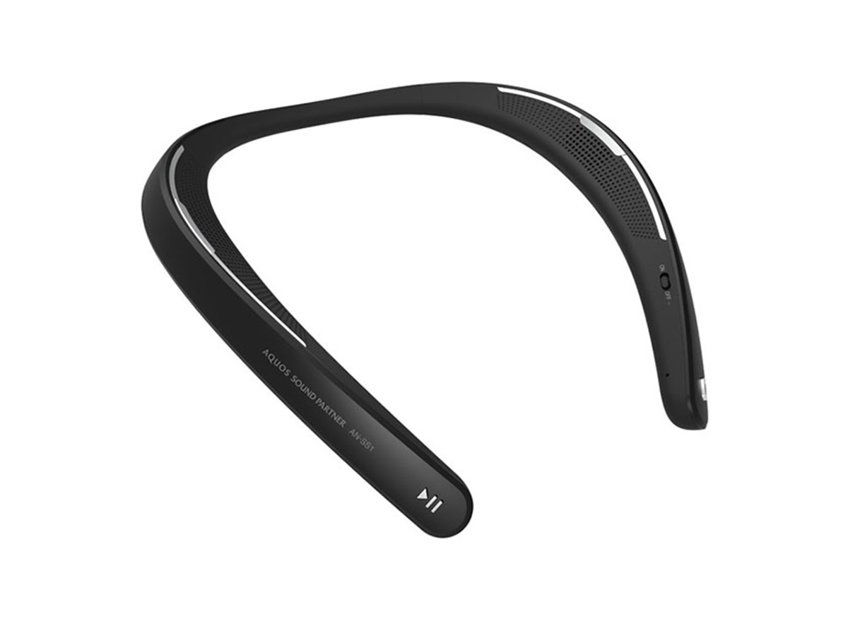 シャープ、軽量88gのウェアラブルネックスピーカー「AQUOS サウンド