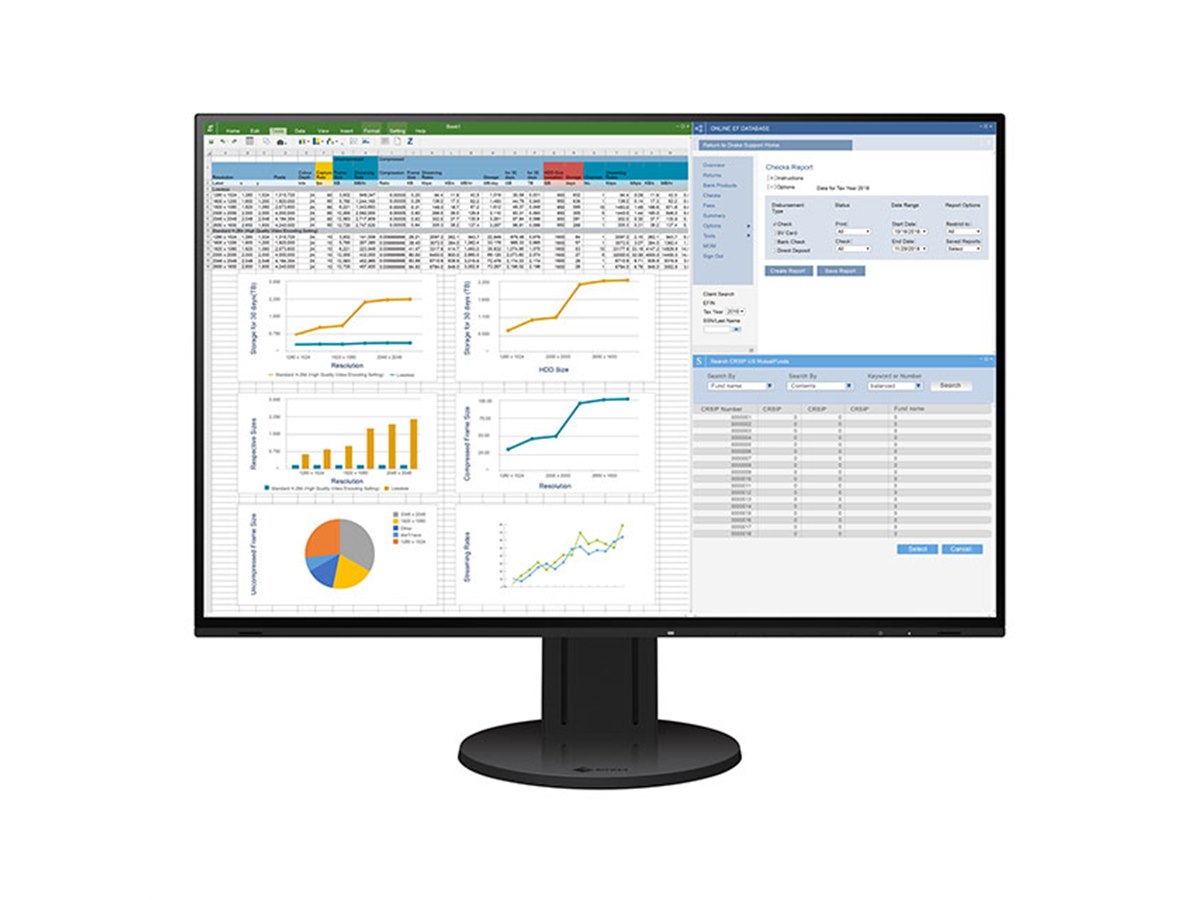 EIZO、デイジーチェーン接続に対応した24.1型液晶「FlexScan