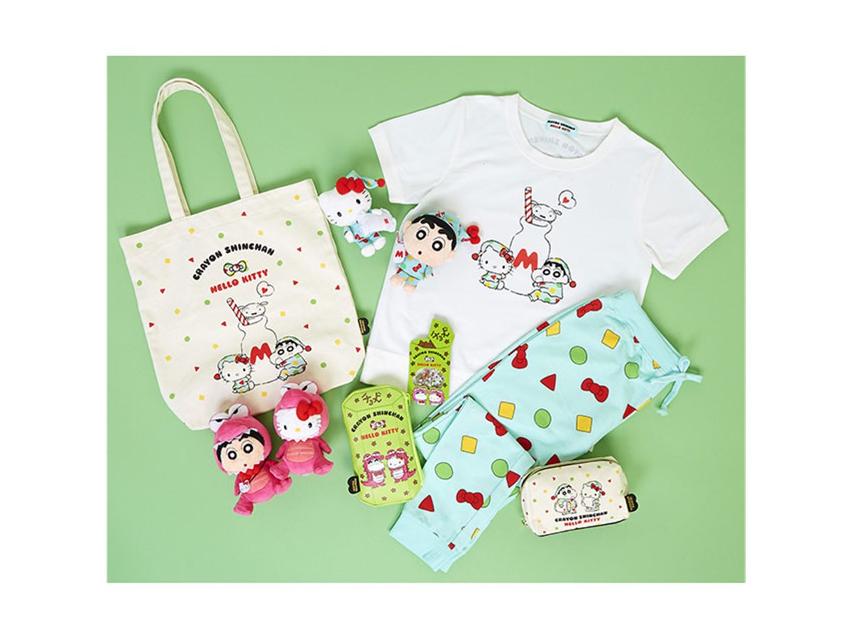 ハローキティ×クレヨンしんちゃん」お揃い浴衣＆パジャマの限定