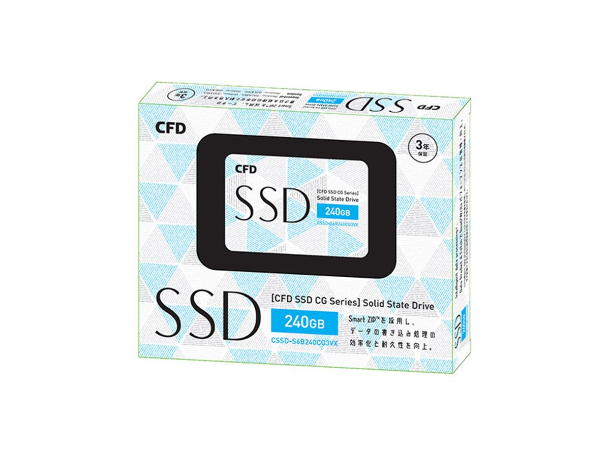 CFD、Smart ZIPを採用したエントリーモデルのSSD「CG3VX