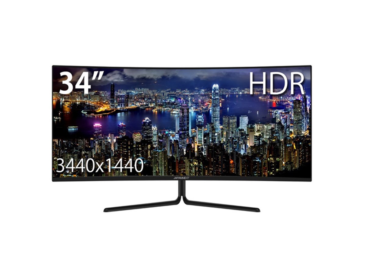 JAPANNEXT、3440×1440表示の34型ウルトラワイド曲面液晶 - 価格.com