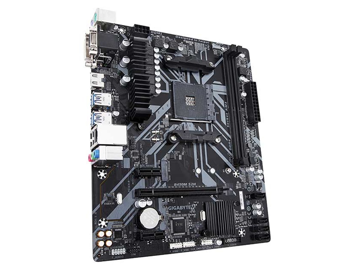 GIGABYTE、「AMD B450」を搭載したMicro ATXマザー「B450M S2H