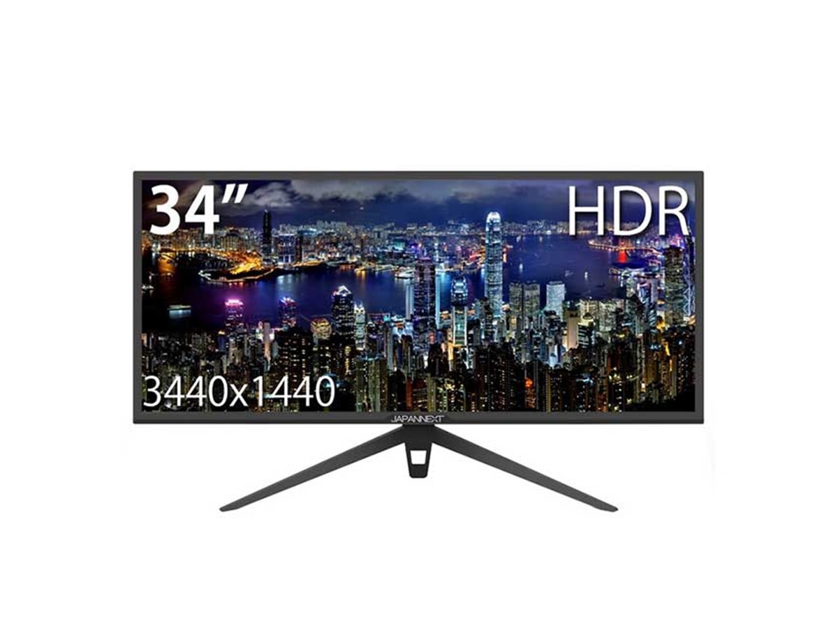 JAPANNEXT、3440×1440表示に対応した34型ウルトラワイド液晶