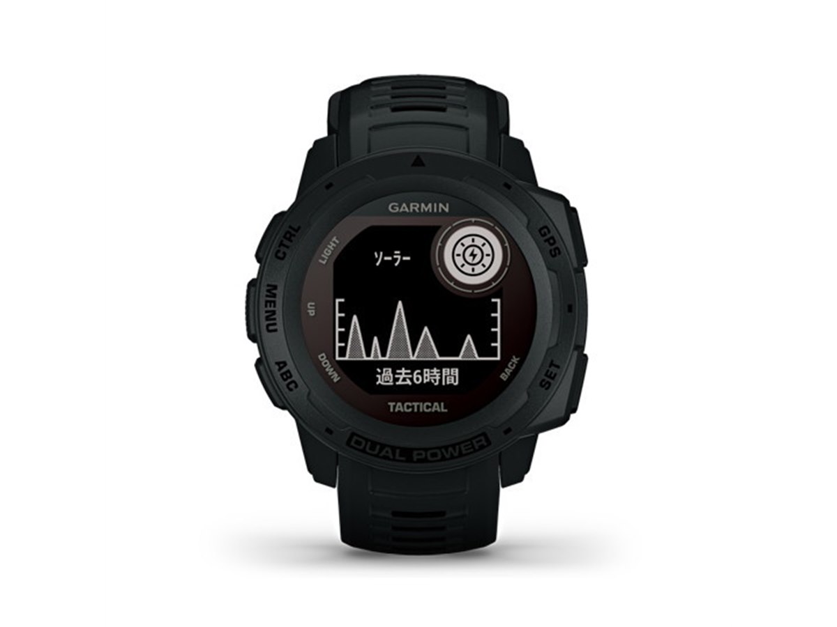 ガーミン、ソーラー充電対応のGPSウォッチ「INSTINCT DUAL POWER
