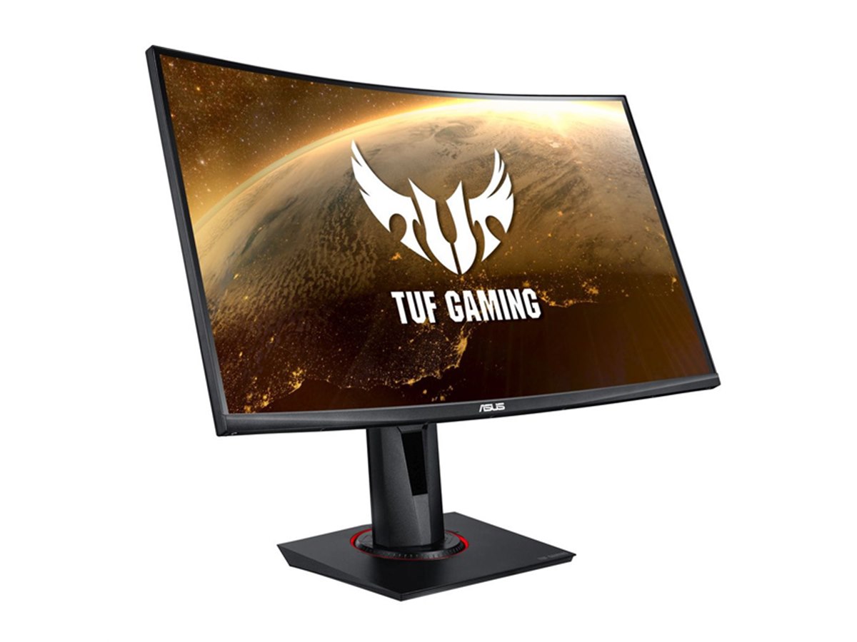ASUS TUF Gaming 27インチ湾曲ゲーミングモニター VG27VQ ASUS、最大165Hz駆動の27型湾曲ゲーミング液晶「TUF GAMING