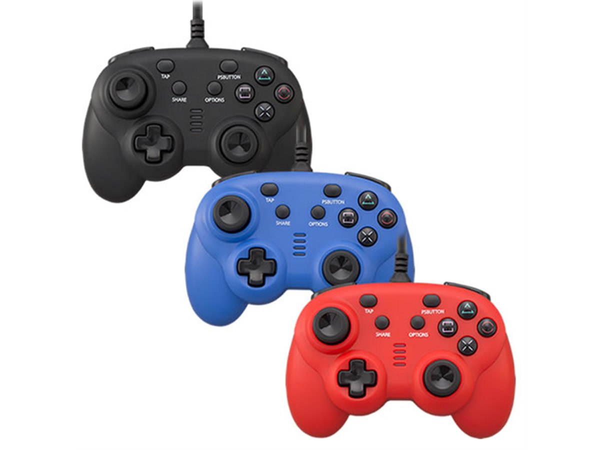 PS4/Switch対応「CYBER・ワイヤードコントローラー」にミニ