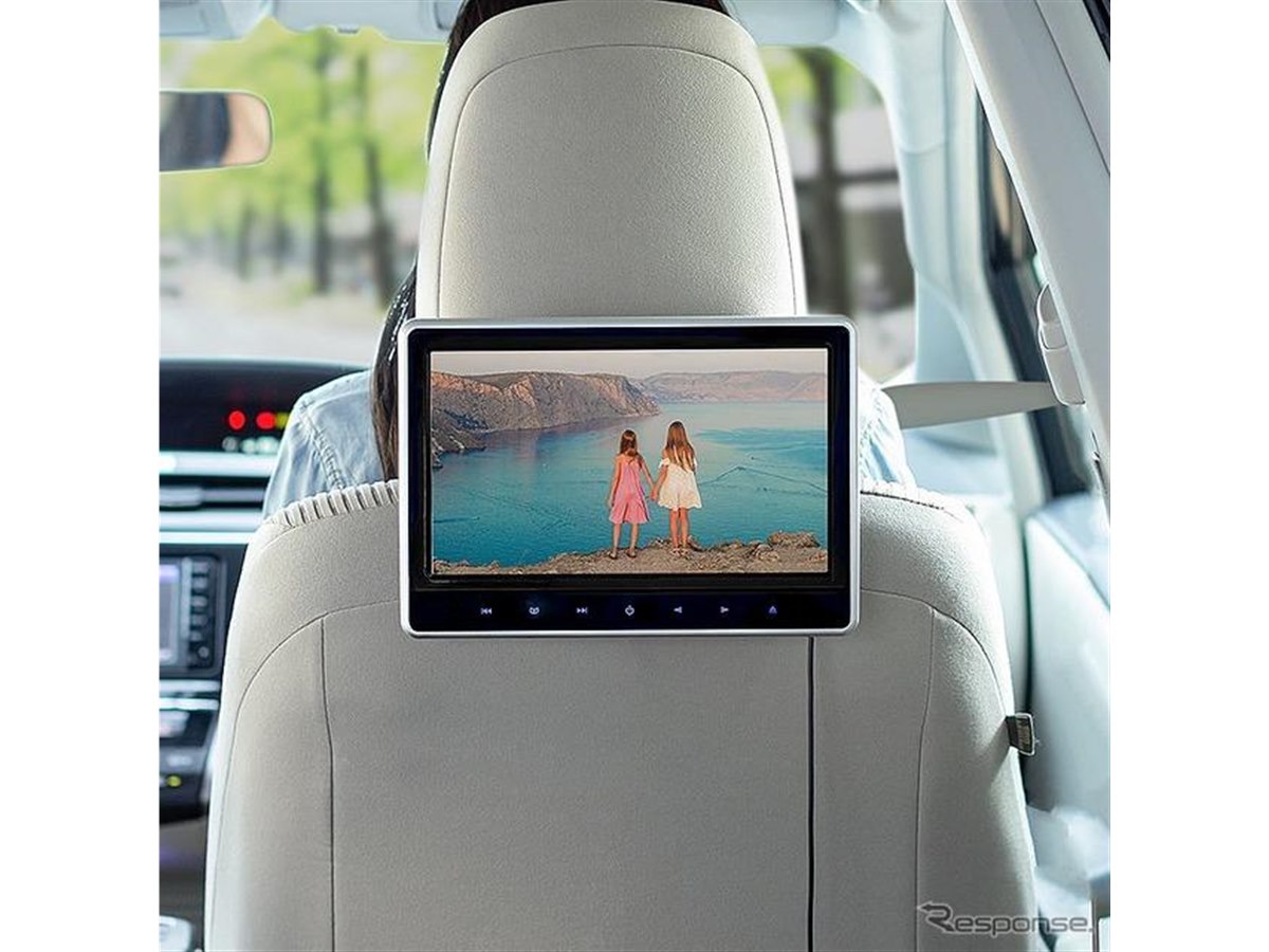 サンワサプライ、ヘッドレスト取り付け車載プレーヤー発売 長
