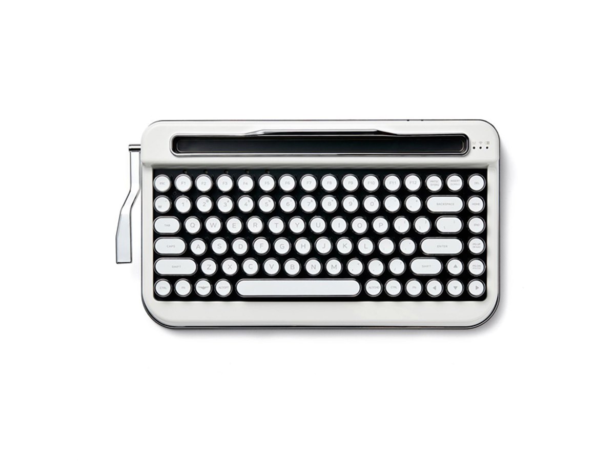 古きよきタイプライターがモチーフの無線キーボード「PENNA
