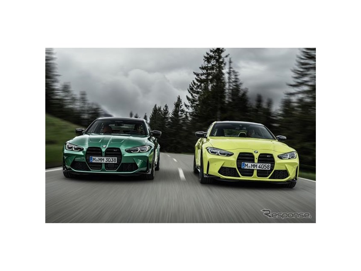 BMW M3 新型と M4 新型、480馬力のMTと510馬力のATがドリフト対決