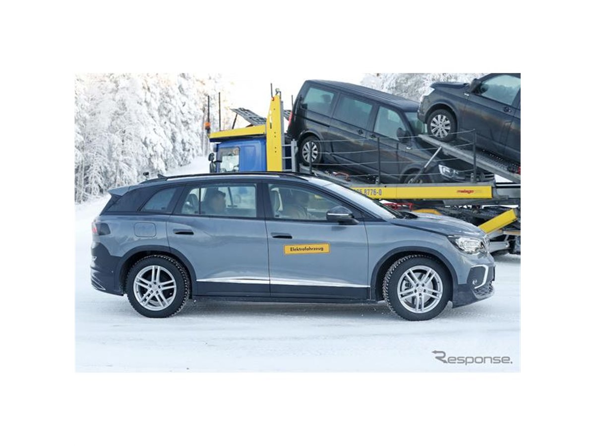 日本にも欲しい!? VWの3列シート電動SUV『ID.6』を北欧でスクープ