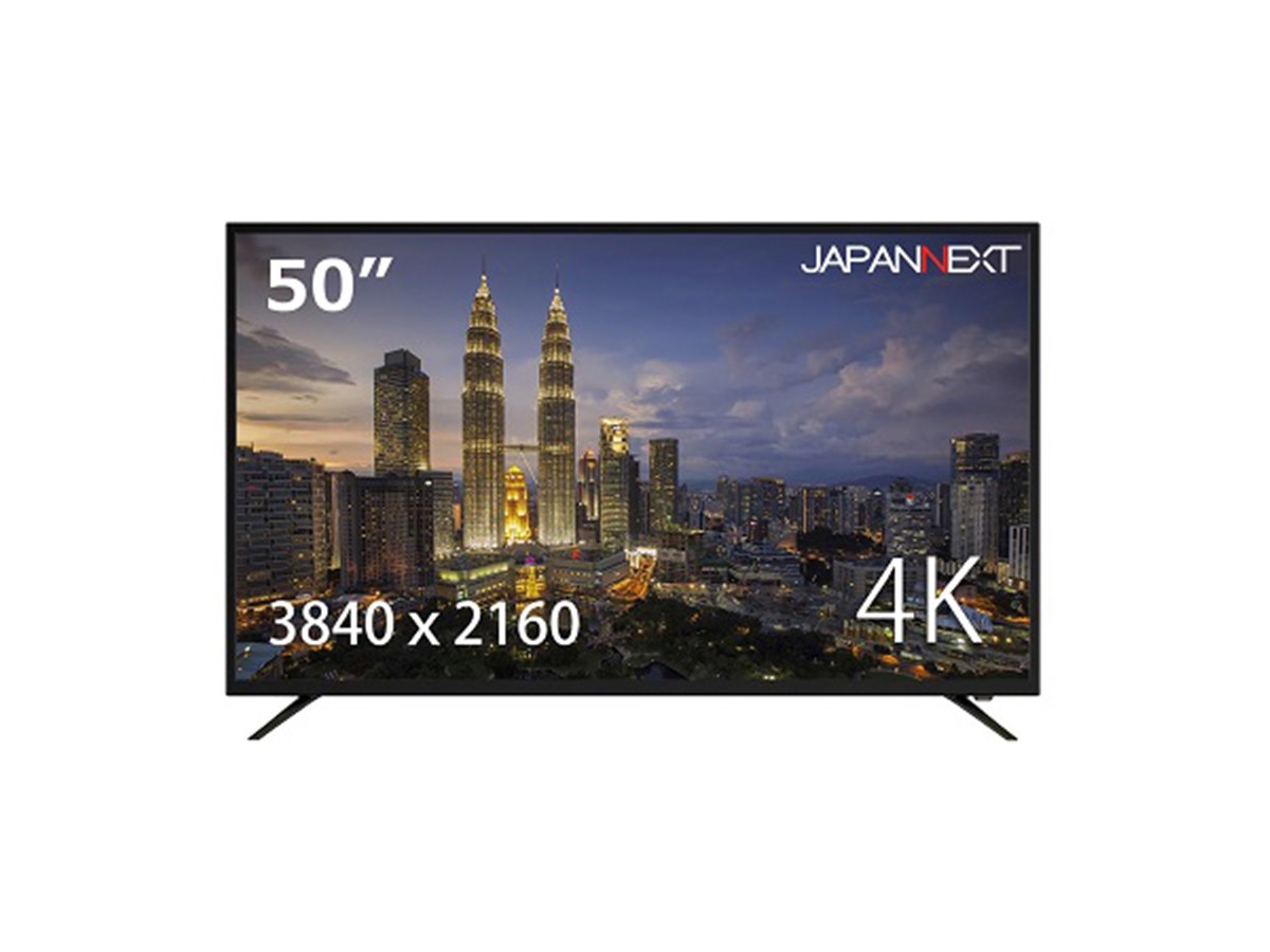 JAPANNEXT、HDR対応の50型4Kディスプレイ「JN-VT5000UHDR
