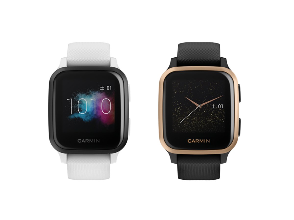 GARMIN VENU SQ musicスマートウォッチ ホワイト Garmin Venu Sq Fitness Smartwatch, GPS, Light Gold Aluminum