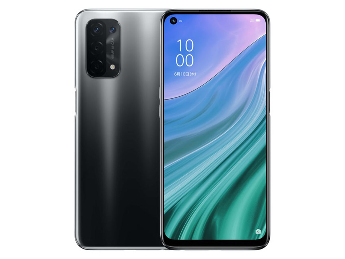 OPPO A54 5G 64GB シルバーブラック OPG02 UQ mobi…