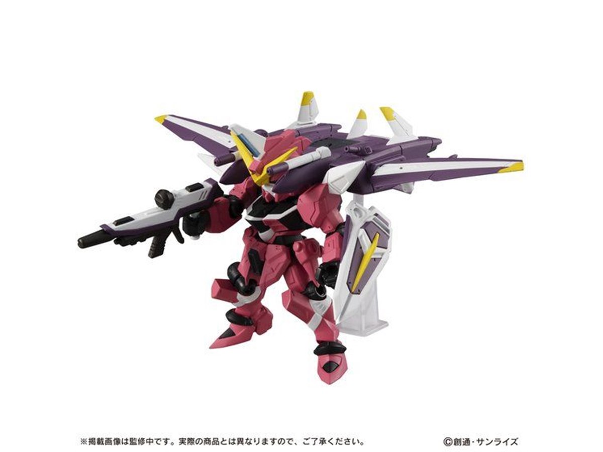 幅広い可動域の独自ジョイント、ジャスティスガンダムのミニフィギュア