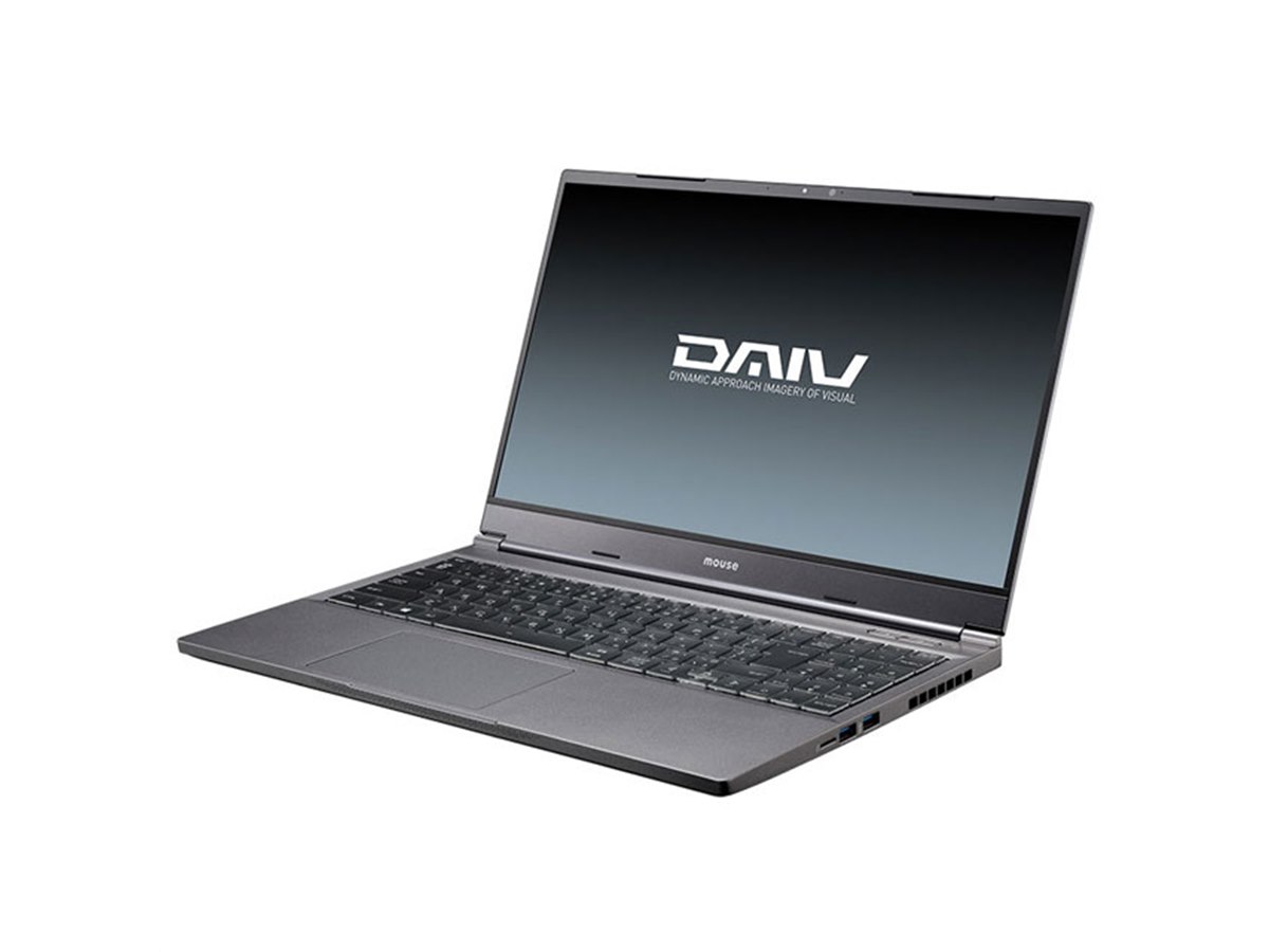 DAIV 5N RTX3060 Core i7 メモリ32GB SSD1TB DAIV、「GeForce RTX 3060」搭載のクリエイター向け15.6型ノートPC